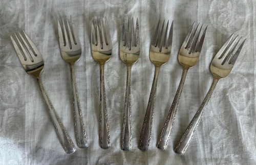 Lot Sterling Silver Gorham Camellia Salad Forks 276 grams 6-1/2 inch x 7
