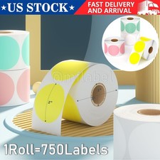 2" Direct Thermal Labels Circle Sticker Self-Adhesive for Zebra Rollo 750/Rolls