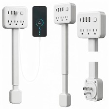Outlet Extender Stick, 18-28 in Extendable Power Strip with 180  Rotating P
