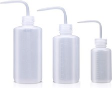 Wash bottle, 3 Pack LDPE Squeeze Bottles, Safe Plastic Low Density Polyethylene
