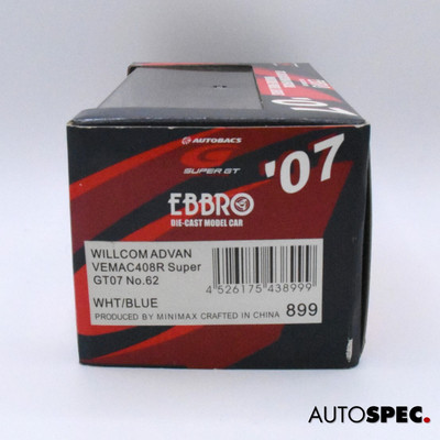 ミニカー EBBRO ADVAN VEMAC408R Super GT07 No.62 EBBRO ADVAN VEMAC408R Super GT07 No.62 - メルカリ