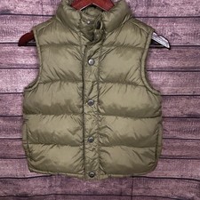 Gymboree Boys Puffer Vest Outdoor Pockets Size M 7-8 Olive Green