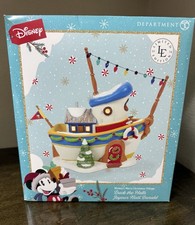 Dept 56 Limited Edition Disney Duck The Halls Donald Duck Boat House