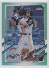 2021 Topps Pro Debut Chrome Aqua Refractor 17/75 Drew Waters #PDC-39 0q3