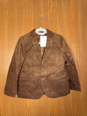 H&M Toddler Brown Corduroy Blazer Jacket, Lined, New With Tags Size: 5T