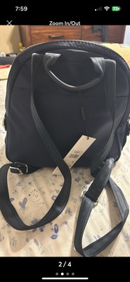 Calvin Klein Navy Blue Sussex Backpack Purse | Silver Hardware Calvin Klein Backpack Blue Bags & Handbags for Women for  main image 4