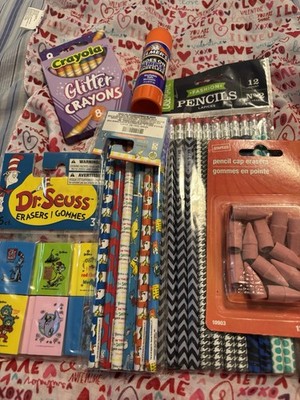 Crayola, Elmer's, Dr. Seuss School Supplies Glitter Crayons Glue Stick Pencils