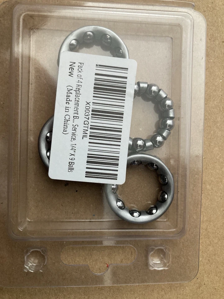 Велосипедные шарикоподшипники 1/4 дюйма X 9 шарикоподшипники 4 шт. - Изображение 2 из 2