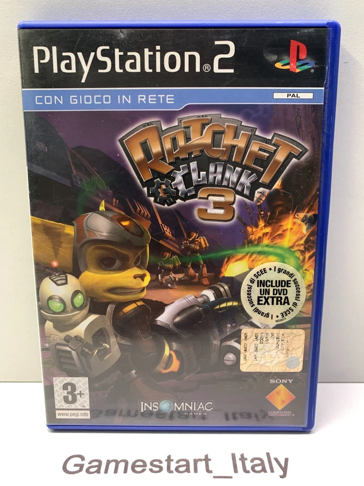 RATCHET & CLANK 3 - SONY PS2 - USATO PERFETTAMENTE FUNZIONANTE PAL VERSION, foto 1 di 5