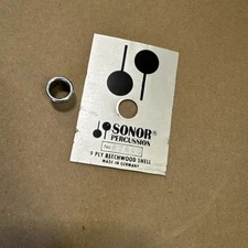 Original Sonor Phonic Silver Badge w/ Serial # +Mount ring  - 1980s