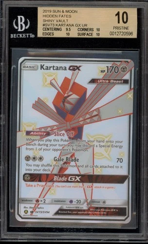 Pokemon Kartana GX Hidden Fates Full Art #SV73 BGS 10 Pristine