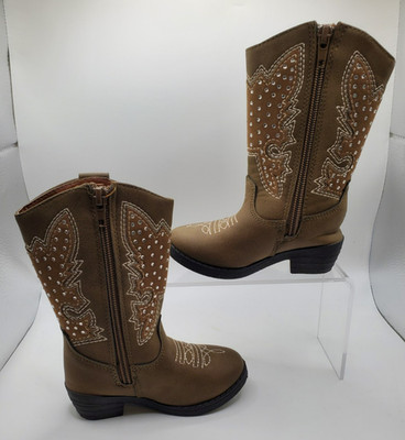 Kensie Girl Cowgirl Brown Boots Size 6 Style 7722A