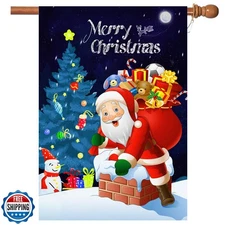 Akeydeco Christmas Flag, 28 x 40 Inch Double-Sided Printing 2 Lay