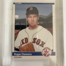 1984 Fleer Update Roger Clemens #U-27 Boston Red Sox Rookie Card. rookie card picture