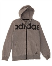 ADIDAS Herren Graphic Zip Hoodie Pullover Medium Grau Baumwolle AN15