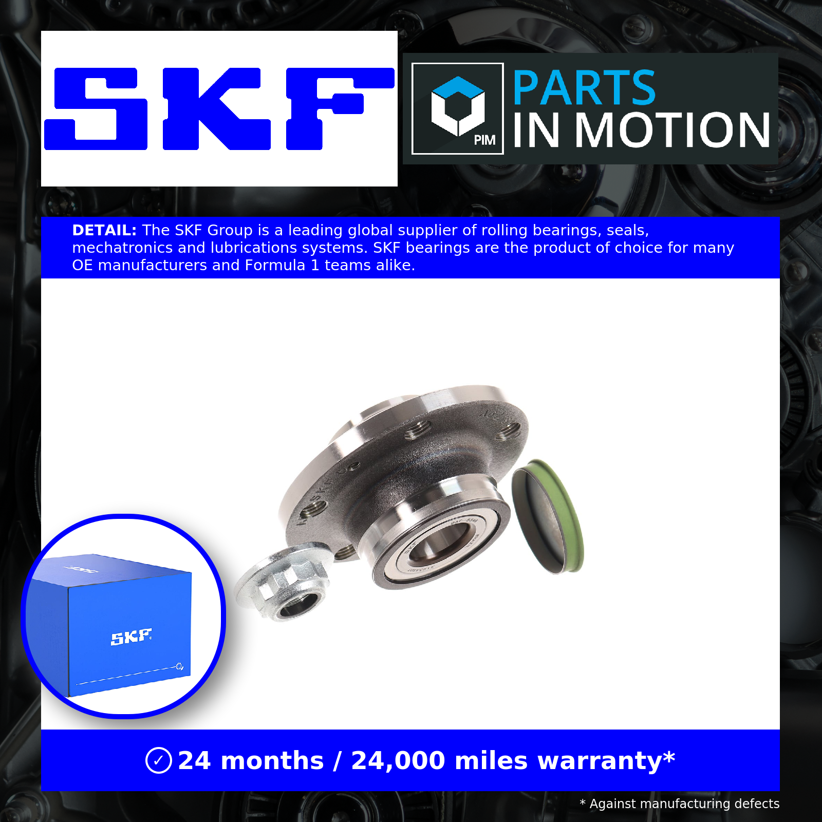 Wheel Bearing Kit fits VW FOX 5Z Rear 1.2 1.4 1.4D 05 to 11 SKF 6Q0598611 New - Image 8