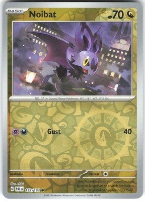 Noibat Reverse Holo 152/193 SV02: Paldea Evolved Common Pokemon Card LP