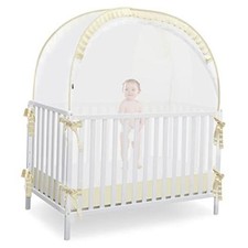 L RUNNZER Baby Crib Tent, Crib Cover to Keep Baby from Climbing Out with