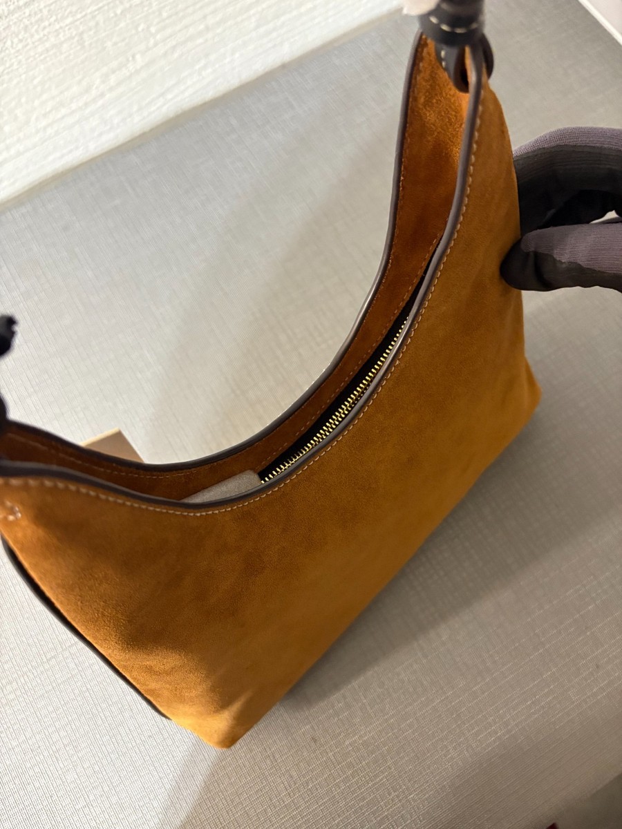 STAUD WINONA Suede SHOULDER BAG in Tan MSRP$395 Timeless Elegance View 4