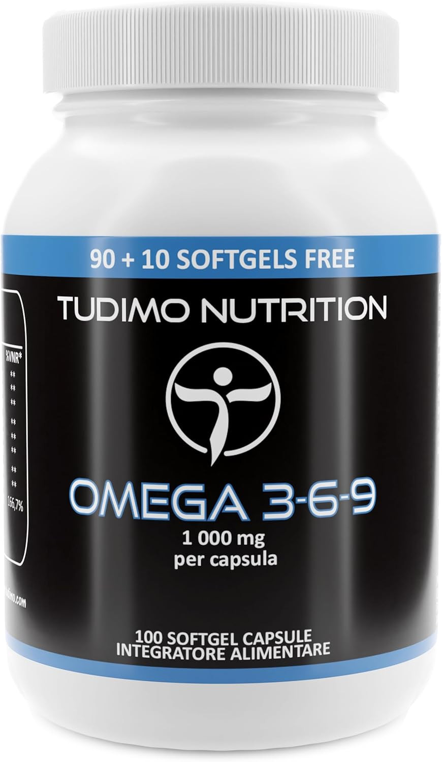 Omega 3 6 9 Integratore 1000mg | Benessere Cuore e Cervello | 100 Softgel