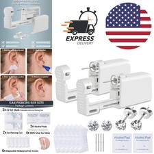 Safe Ear Piercing Gun Kit with 2 Disposable Units and 5mm Stainless Steel Studs