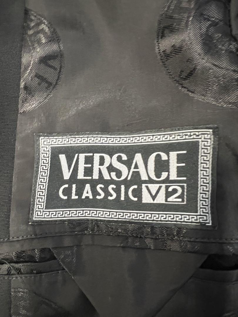 ジャケット・アウター VERSACE CLASSIC V2 VERSACE Classic V2 Vintage Oldschool Leather Men Jacket Coat