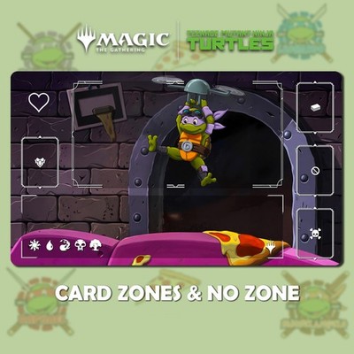 Donatello Way with Machines MTG TMNT Playmat Stitched Edges Gaming Desk Mat