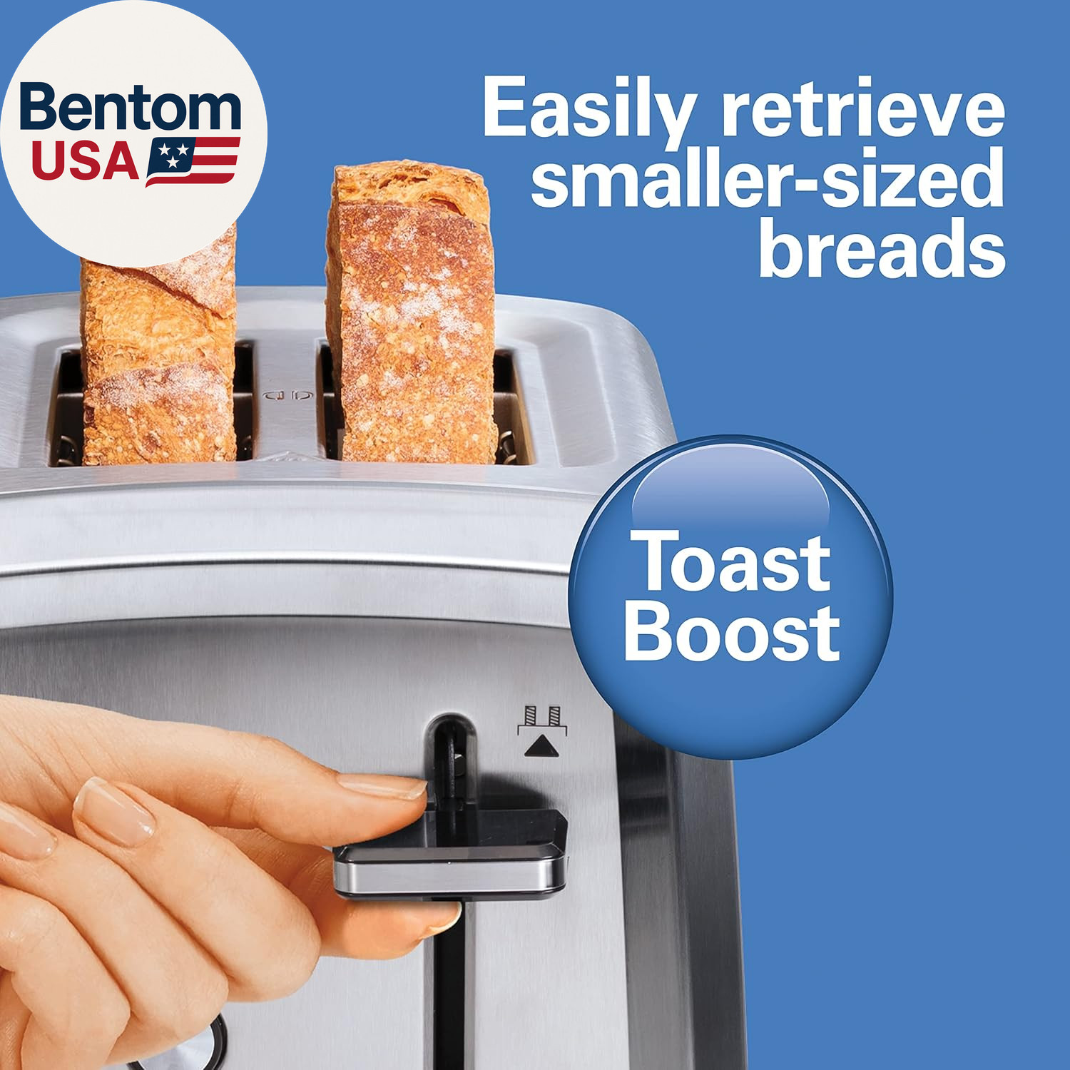 2 Slice Toaster with Extra-Wide Slots, Bagel Setting, Toast Boost, Slide-Out Cru