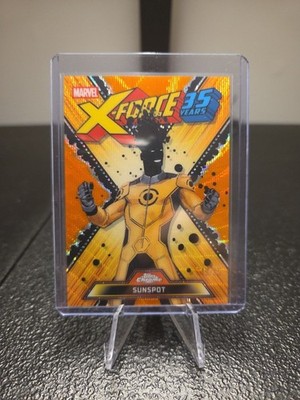 2026 Topps Chrome Marvel 19/25 Sunspot X-Force 35th Anniversary Orange Wave