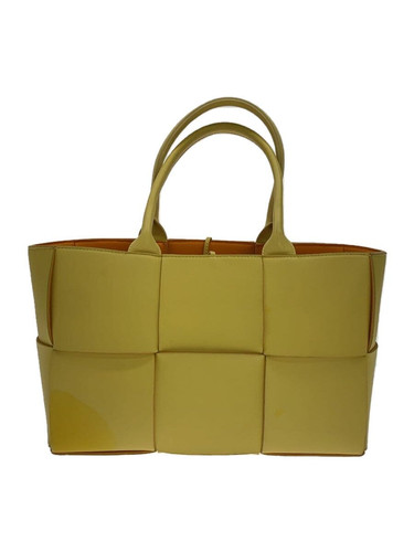 BOTTEGA VENETA tote bag Arco medium leather Yellow Used Item Good From Japan F/S