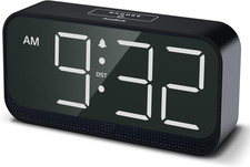 Battery Operated Digital Clock: Cordless Small Alarm Clock for Bedroom Travel -