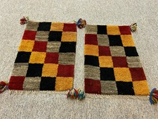 2 x echte Gabbeh  Orientteppiche Perser Top (ca.60x40cm) NEU!