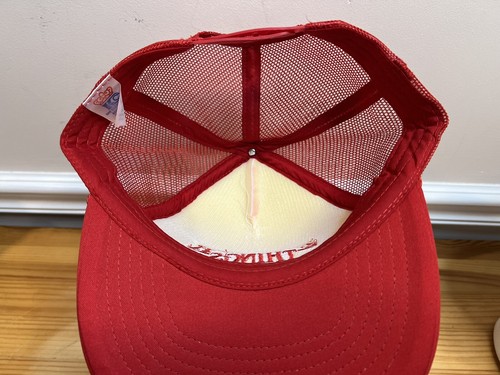 Rare Retro KC Stranger Things Red White Hawkins High Trucker Snapback Hat Cap - Picture 6 of 9