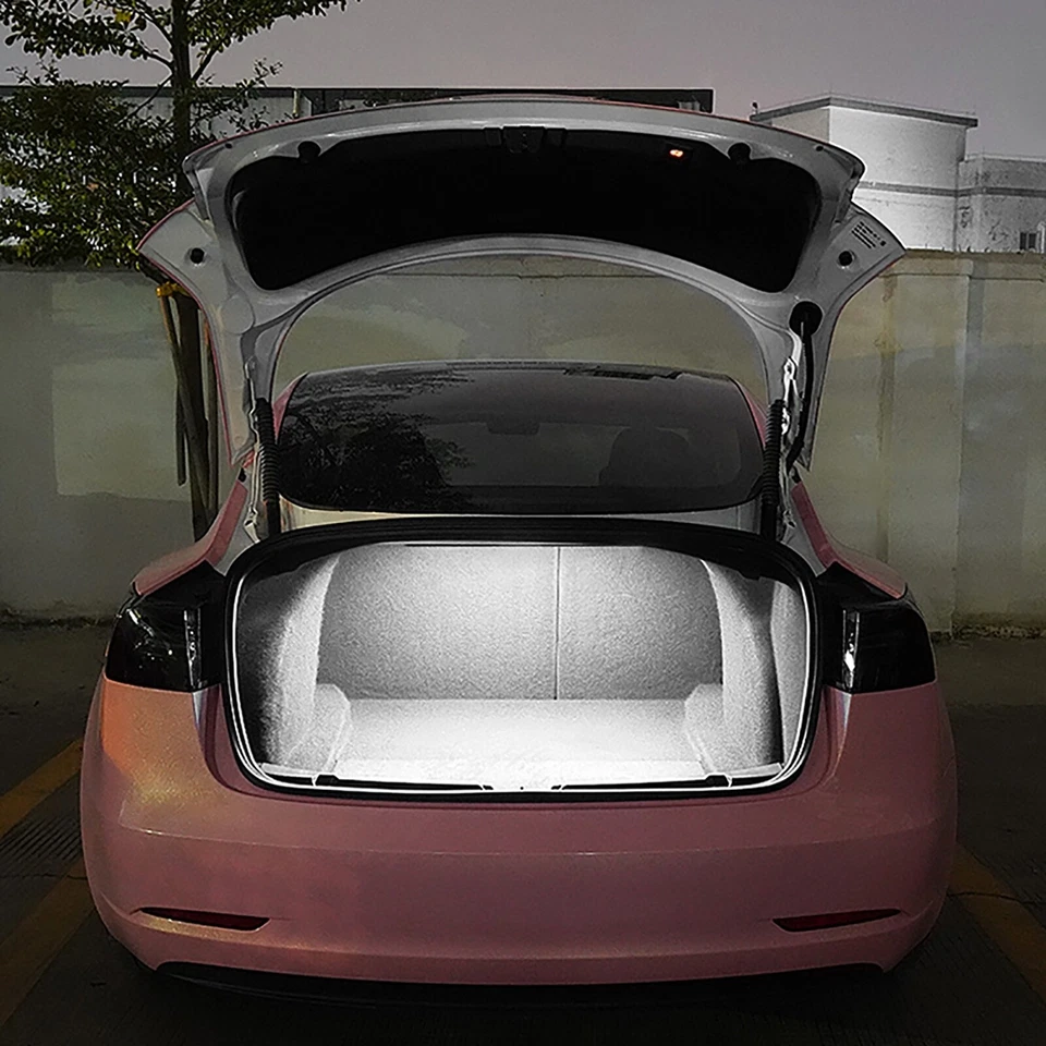 Tiras de barras de luces traseras para maletero de coche lámparas de decoración interior para Tesla modelo 3 2019-2022 Foto 4 de 4