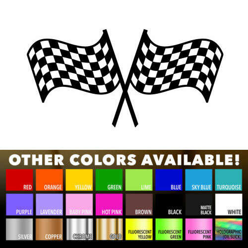 Racing Checkered Flag Waterproof Vinyl Decal Sticker for Door Windows Wall Table - Picture 1 of 10