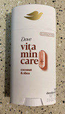 Dove VitaminCare Women’s Deodorant Coconut & Shea Aluminum Free 2.6oz Stick, NEW