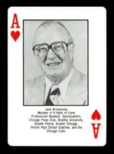 1984 Cubs Brickhouse Playing Card #1H Jack Brickhouse - NM-MT