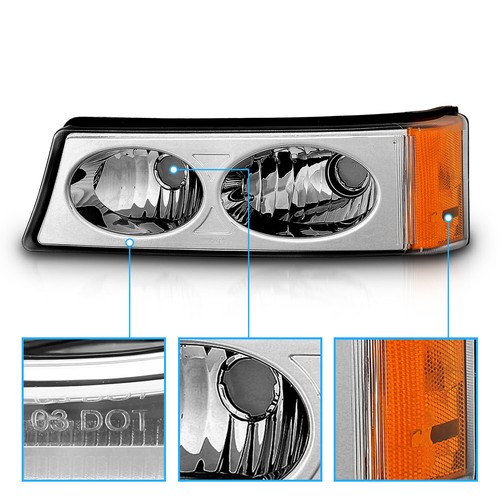 Luces de parachoques para camioneta Chevy Silverado Avalanche 1500/2500 2003 2004 2005 2006 - Imagen 6 de 8