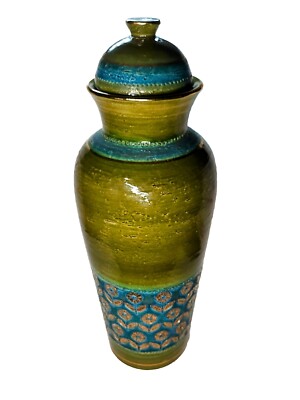 Vintage Mid Century Bitossi Rosenthal Netter Italian Pottery Large Urn Set