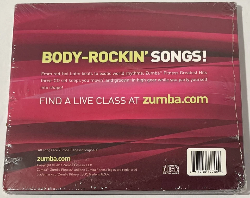 Zumba Fitness, Greatest Hits, Sealed, Red Hot Latin Beats, 3CD, 2001 - Image 2 of 2