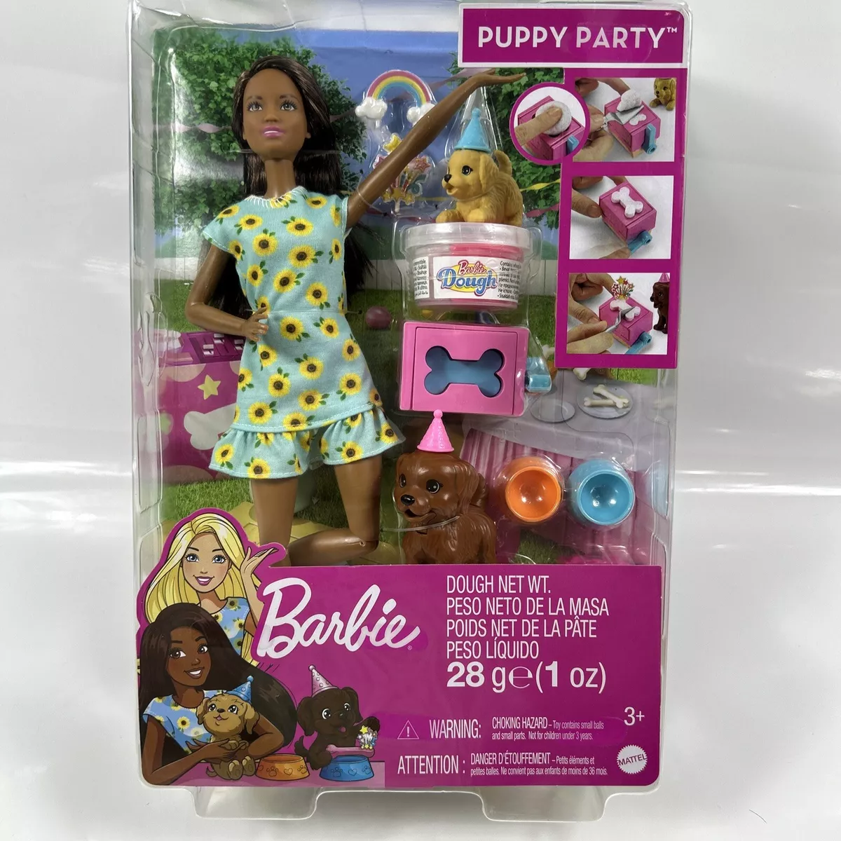 Barbie puppy online party playset