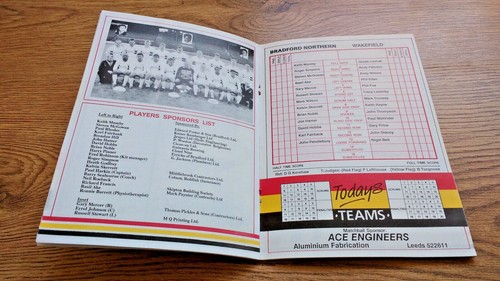 Bradford Northern Rugby League Programmes 1971 - 1993 - Picture 101 of 141