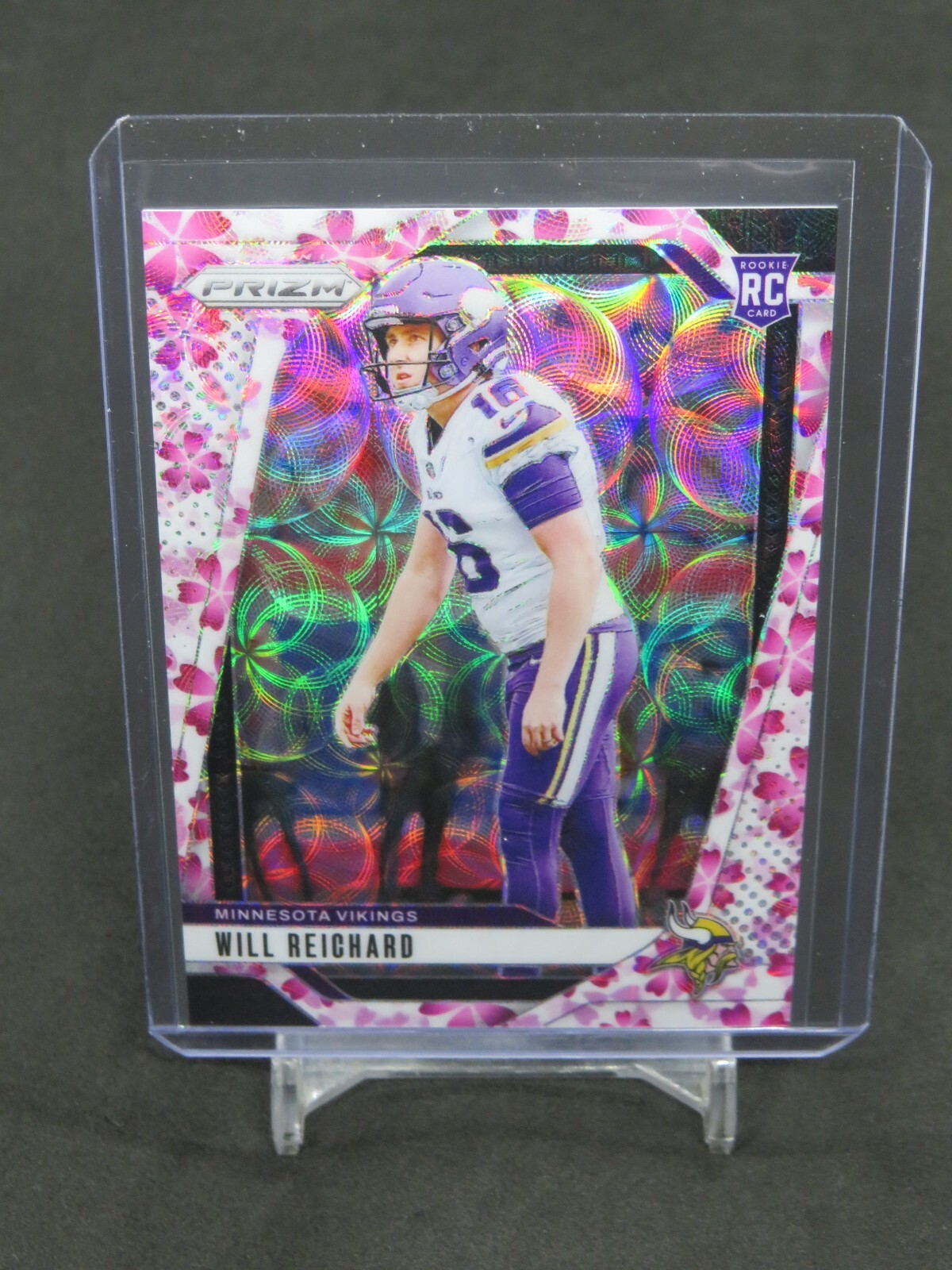 2024 PANINI PRIZM WILL REICHARD CHOICE CHERRY BLOSSOM RC /15 VIKINGS HD2