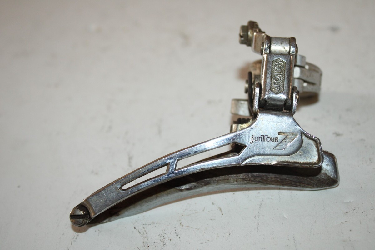 Vintage Suntour 7 Front Derailleur 28.6mm Clamp-On 3x8