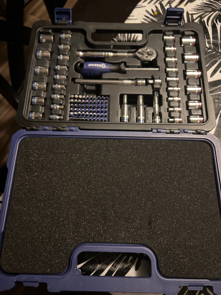 値下げしました【ほぼ未使用】kobalt 119 piece mechanic tool set(コバルト 119ピース、ミリ・インチ ツールセット) Kobalt 119-Piece Standard (SAE) and Metric Polished Chrome