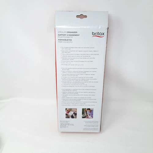 NIB Britax Stroller Organizer w/ Insulated Cup Holders Large Center Compartment  - Picture 3 of 7