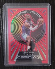 2021-22 Obsidian Tunnel Vision Electric Etch Red Flood LeBron James