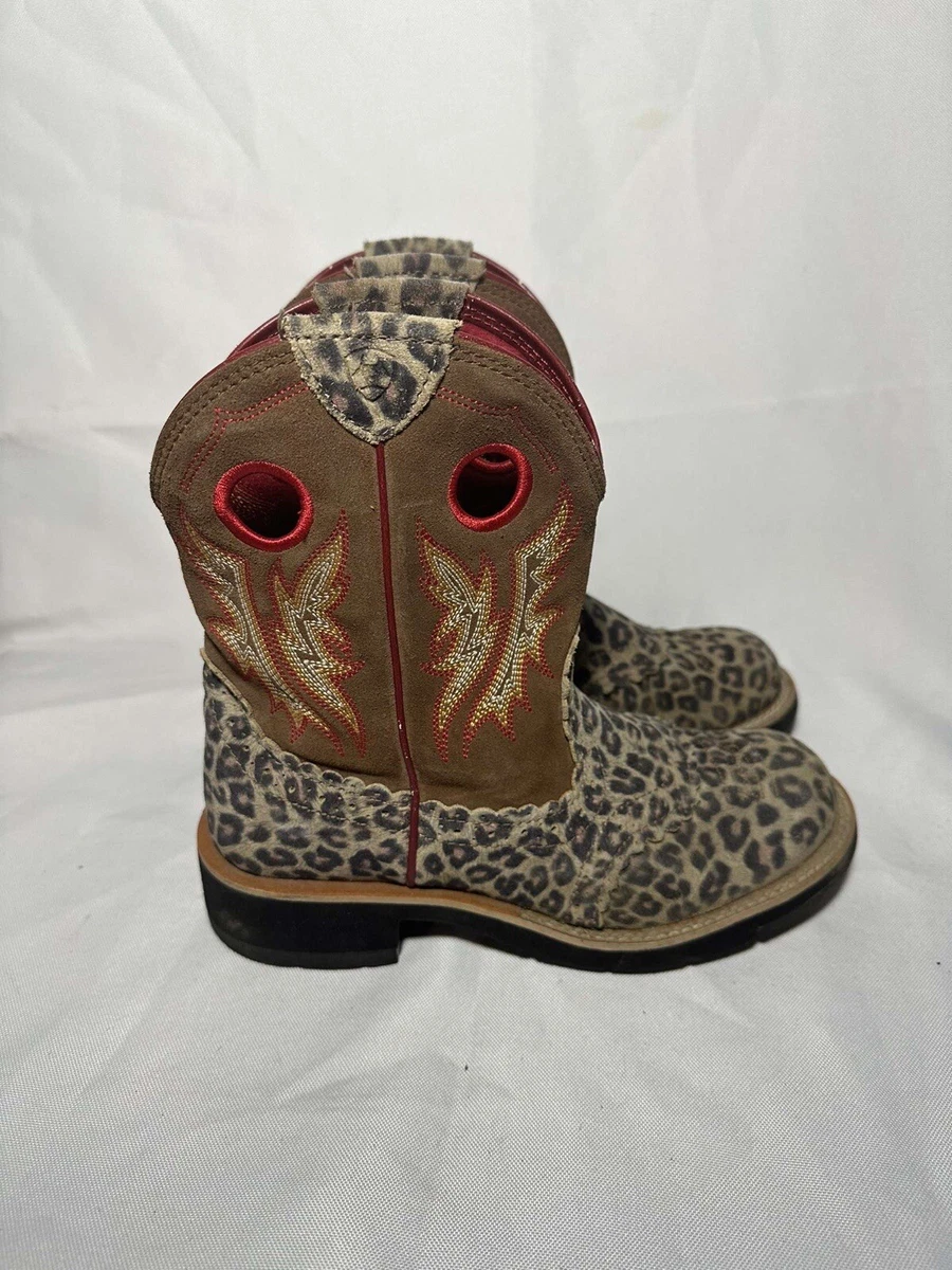 Ariat leopard print boots hotsell