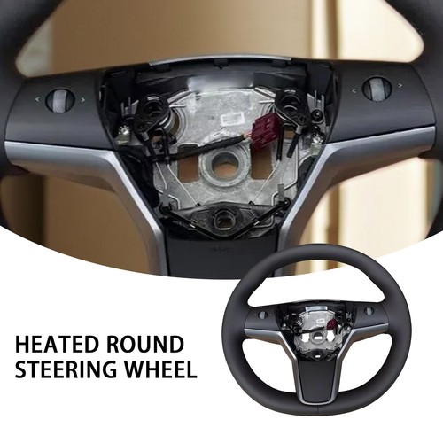 Driver Heated Leather Steering Wheel 1490214-00-B Fit for Tesla Model 3 Y NEW 04 - Picture 2 of 10