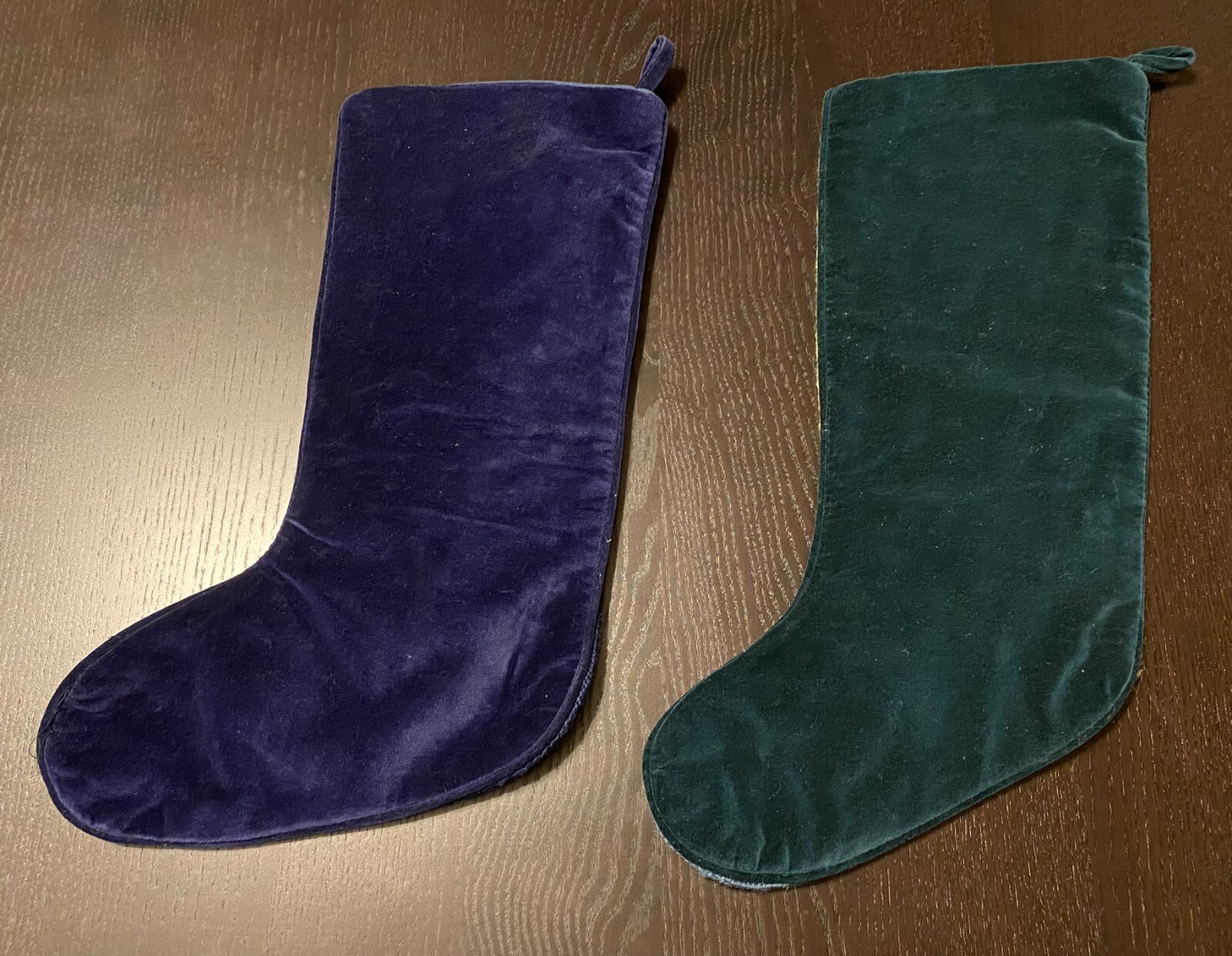 2 Imperial Elegance Christmas Stockings Wool Needlepoint Angel Cherub